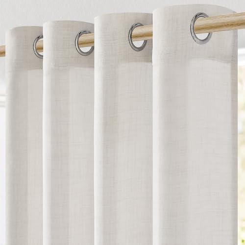 CUTEWIND Rideaux Voilages en Lin Élégant Blanc Grande Largeur Translucide pour Chambre et Salon Adulte
CUTEWIND Rideaux 