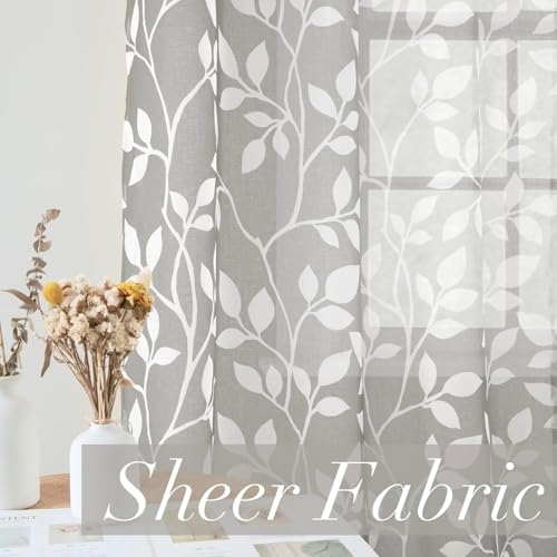 Rideaux Voilages MRTREES Lot de 2 Salon Moderne Gris Transparent Global Recycled Standard pour Chambre Salle à Manger
Ri