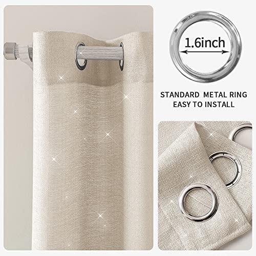 MIULEE Rideaux Lin Beige Chambre Salon